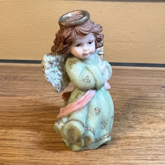 Angel with Harp Figurine - Picture 4 of 5